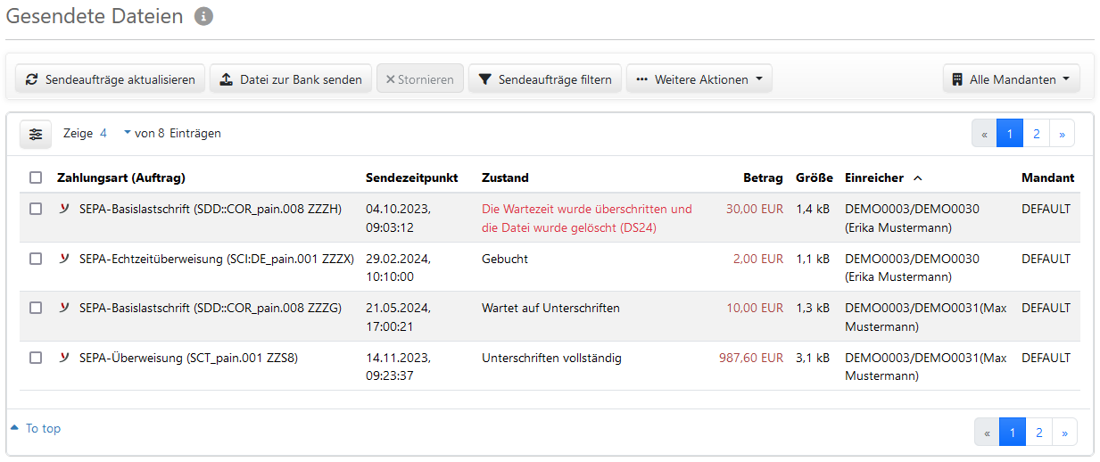 Beispiel einer Übersicht