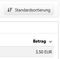 Beispiel für absteigende Sortierung