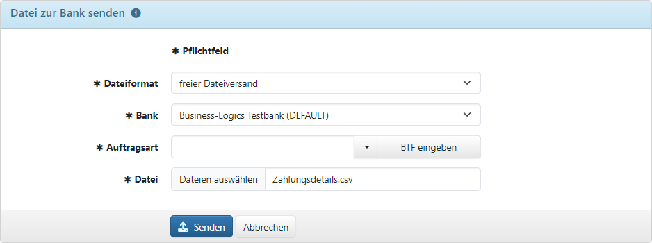 Senden einer Datei