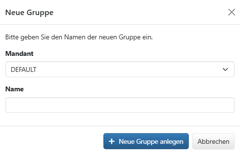 Kontogruppe anlegen