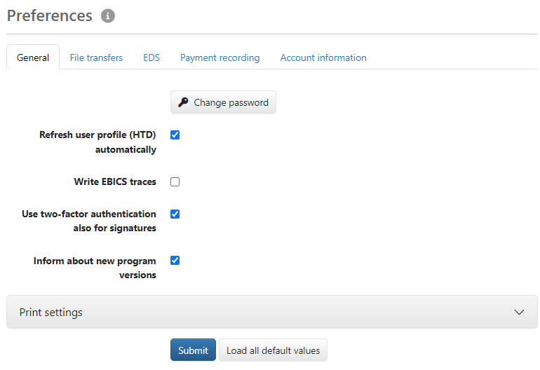Separation of a page with tab cards and expandable bars