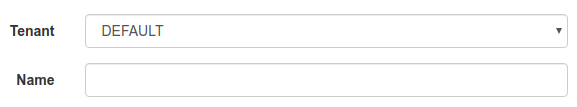 Drop-down list for tenants