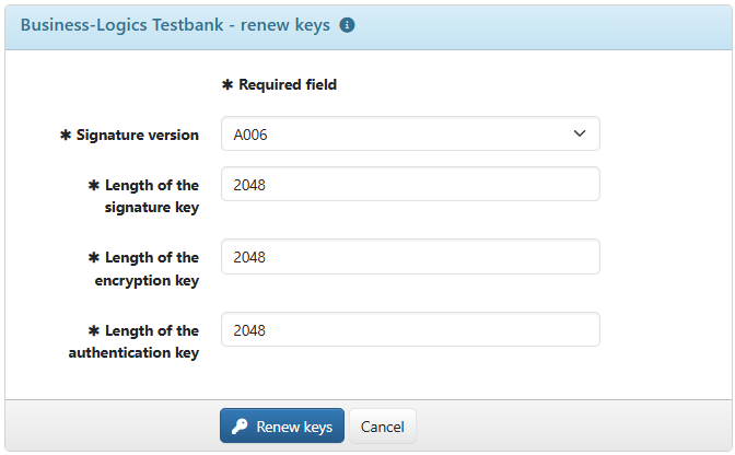 Renewing the keys
