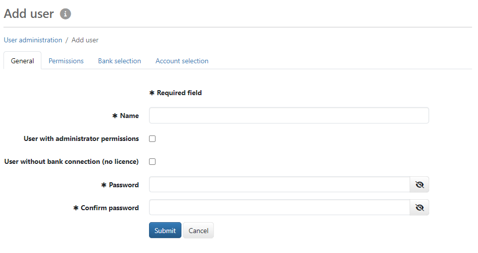 Adding a user