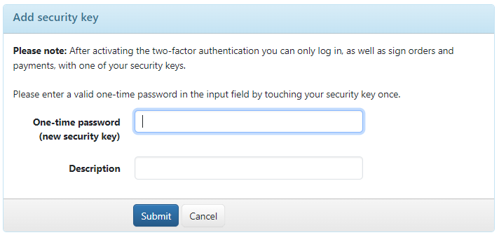 Adding a YubiKey