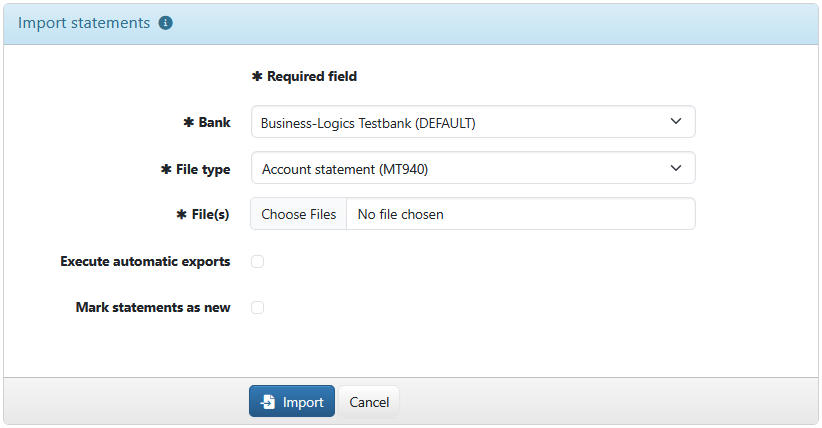 Importing statements