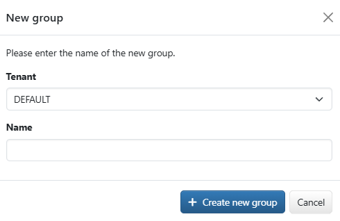 New account group