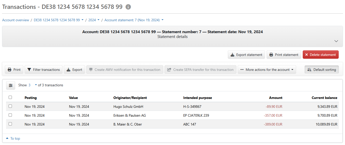 Overview of transactions